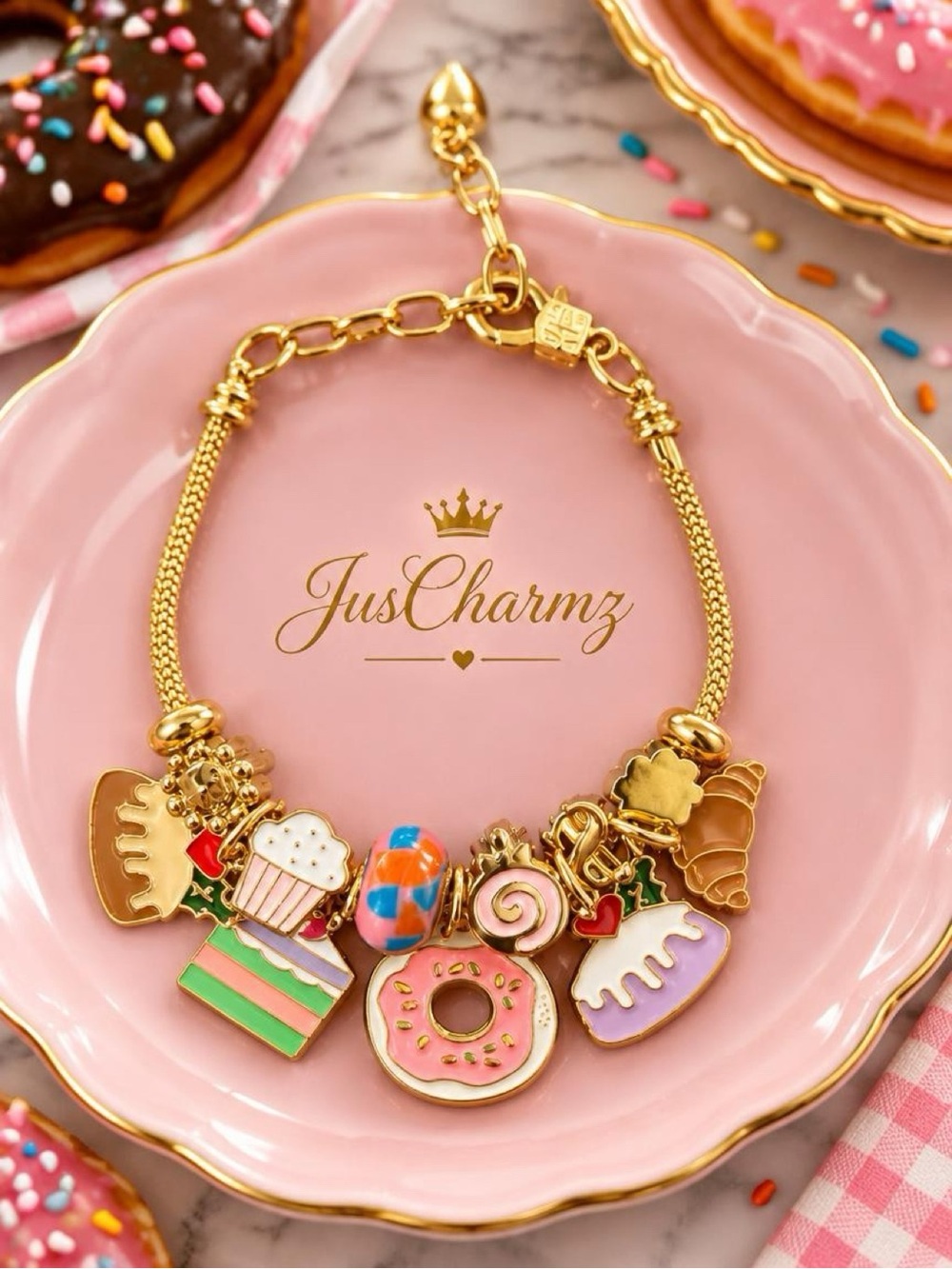 Sweet Treats Dessert Charm Bracelet